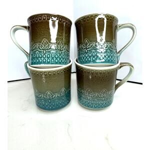Set of 4 Carefree Calypso China by Syracuse Montego Coffee Mugs Trinidad